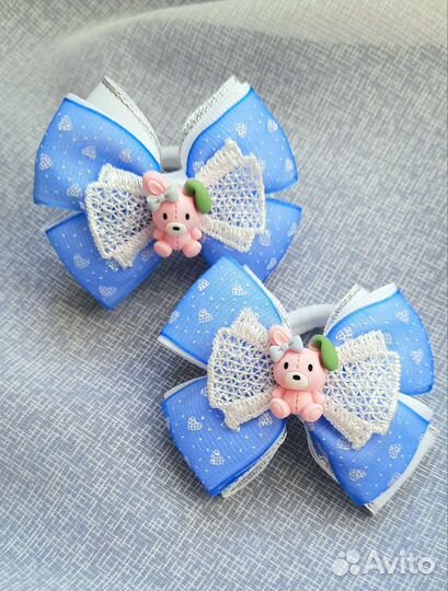 Бантики ручной работы для волос