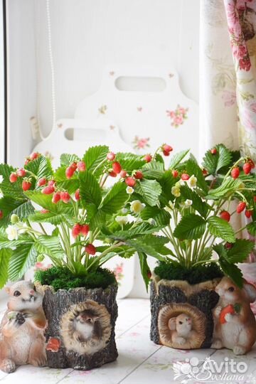 Земляника из глины