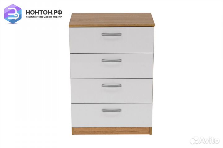 Комод Лотос 2.070 дуб сонома / белый глянец