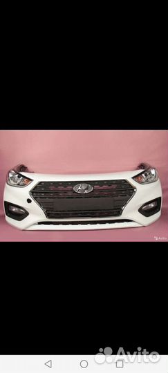 Бампер Hyundai Solaris 2017 + в цвет