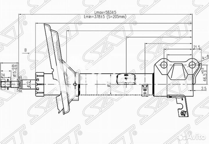 Стойка задняя toyota harrier/lexus RX300/330/350/k