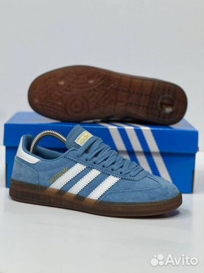 Кроссовки Adidas Spezial голубые 5