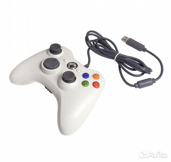 Геймпад xbox 360 / PC проводной белый