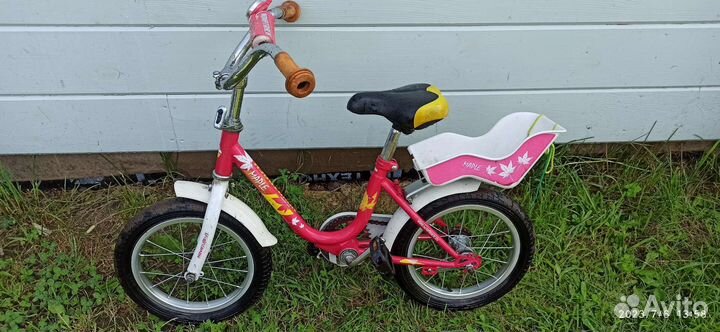 Детский велосипед novatrack 14с корзинкой