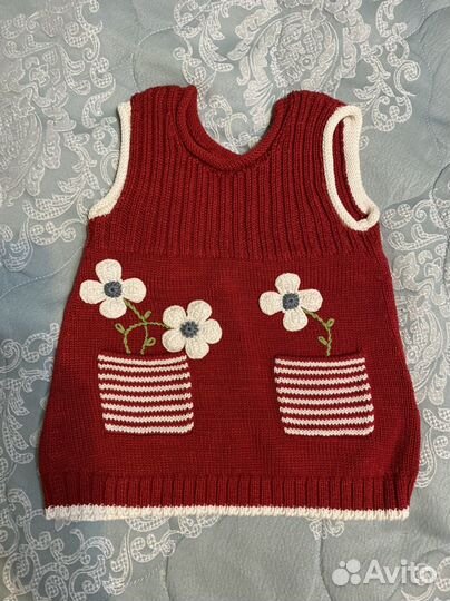 Платье вязаное 68-74