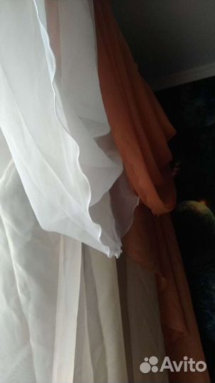 Тюль с ламбрекеном жёлтая,лента