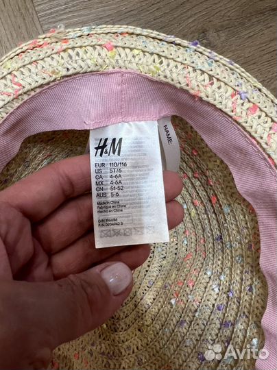 Соломенная шляпа для девочки H&M 110-116