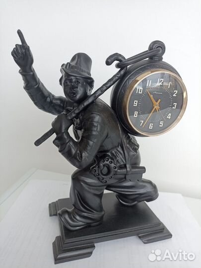 Часы каминные Клоун,чугун, Касли, 1970г, на ходу