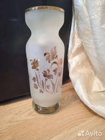 Ваза винтаж. Марганцевое стекло. 50 год