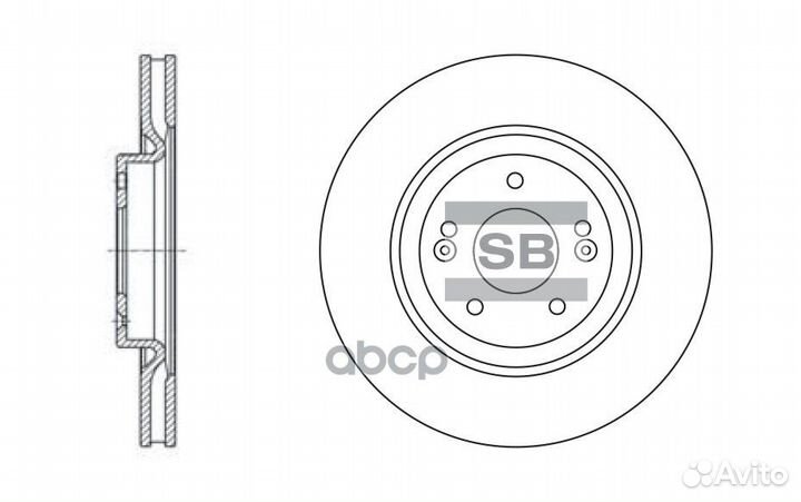 SD1070 диск тормозной передний вентилир Hyunda