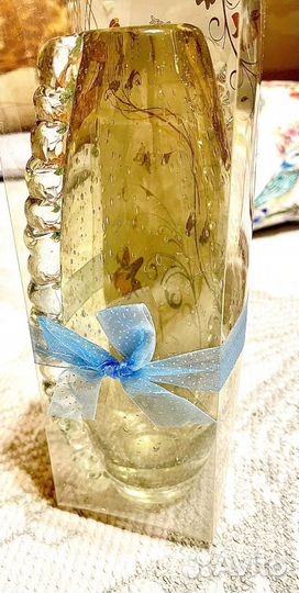 Подарок Ваза дутое стекло