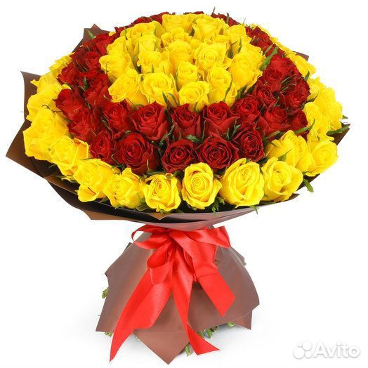 101 роза эквадорская Премиум-класса