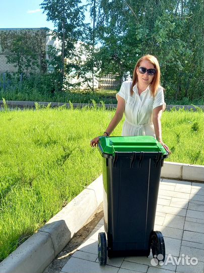 Контейнер 120 л. Мусорный на колесах арт.495