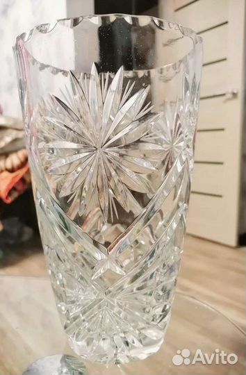 Хрустальная ваза новая