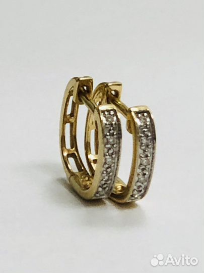 Золотые серьги с бриллиантами