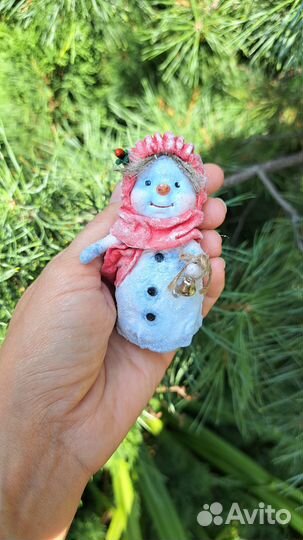 Ватная елочная игрушка