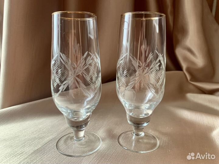 Бокалы фужеры цветное стекло СССР