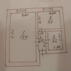 1-к. квартира, 29 м², 2/2 эт.