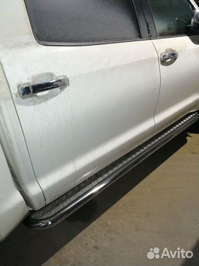 Пороги с накладным листом 53 мм Тойота Тундра 2014