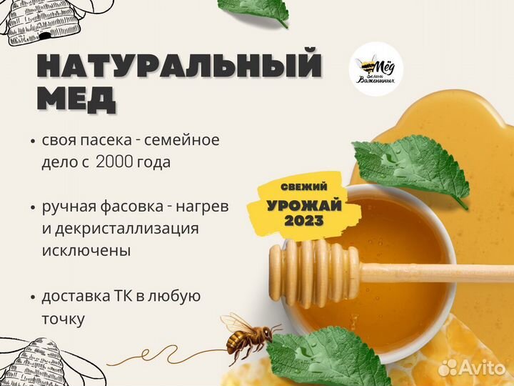 Мёд гречишный урожай 2023