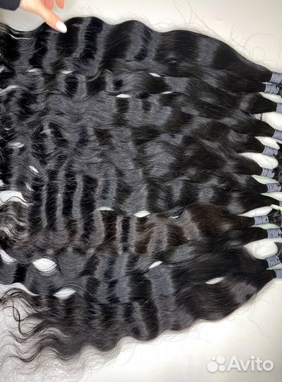 Волосы натуральные, 40см, кудри, надёжно