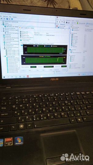 Ноутбук Asus x54hr windows 7-10