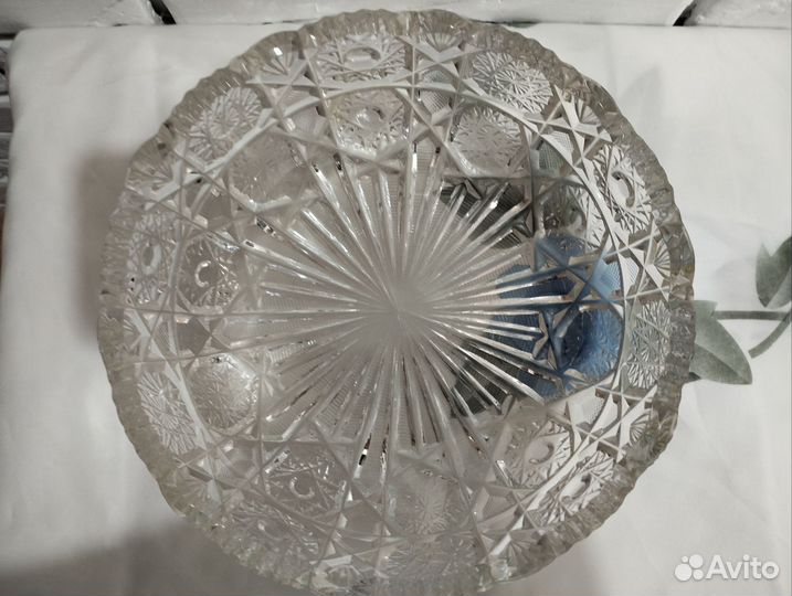 Большая хрустальная ваза СССР