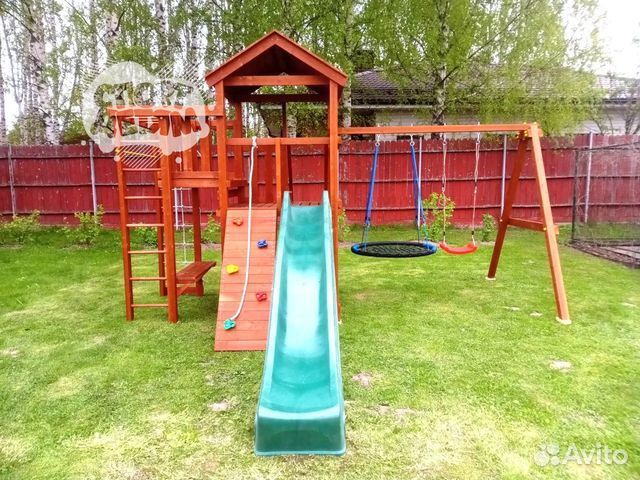 Детская площадка деревянная