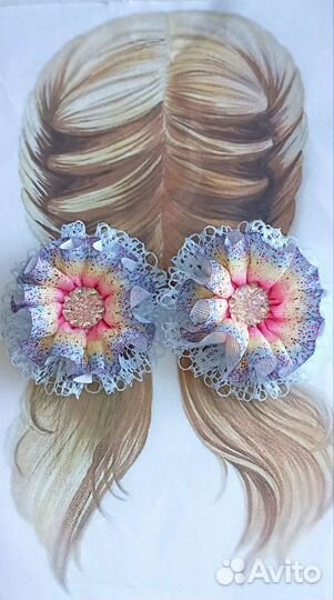 Резинка для волос банты ручной работы