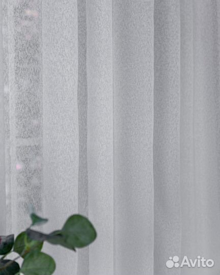 Тюль дебора серый готовый на окна пошив