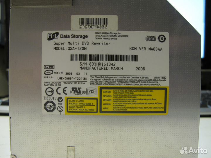 Привод Hitachi-LG GSA-T20N Multi DVD Rewriter