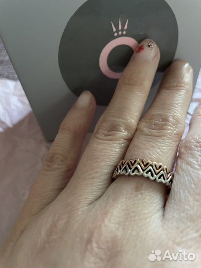 Pandora оригинал кольцо 17 серебро клипса rose
