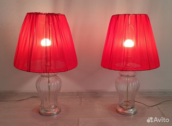 Лампа настольная с абажуром (2 шт)