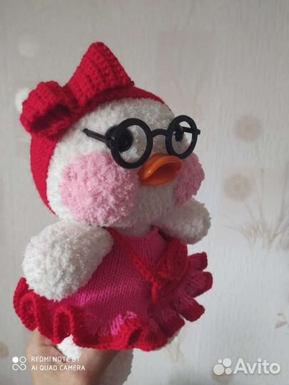 Уточка лалафанфан ручная работа в съёмной одежде