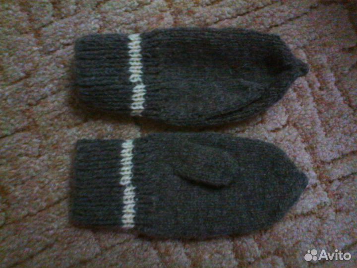 Варежки, носки вязаные, шерстяные новые