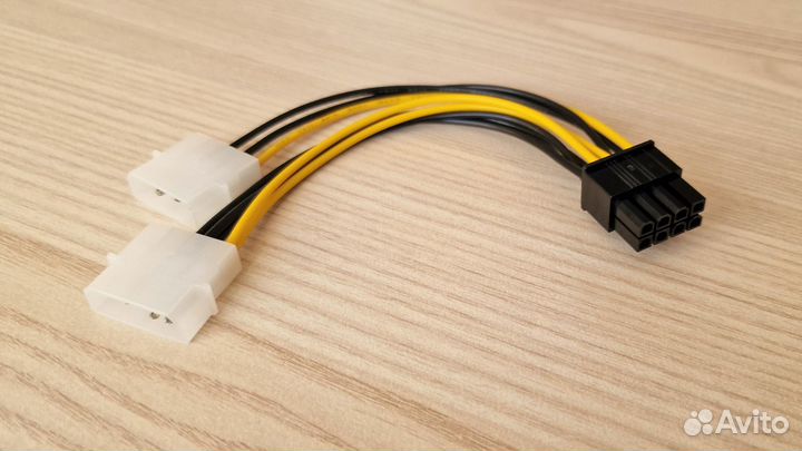 Новый Кабель - переходник 8 PIN - x2 Molex