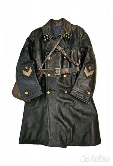 Кожаный Плащ Генерал РККА абтв Танковых Войск ВОВ