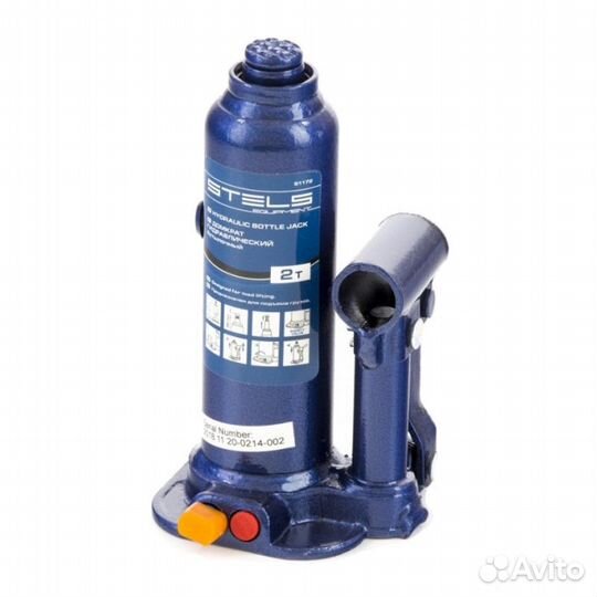 Домкрат гидравлический бутылочный Stels 51172, 2 т