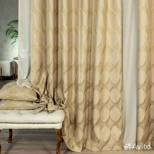 Шторы жаккард Альба готовые и на заказ