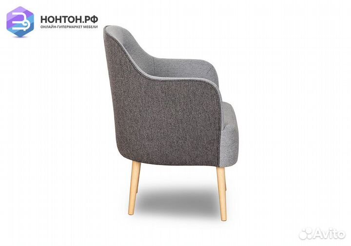 Кресло Алекса серое / темно-серое
