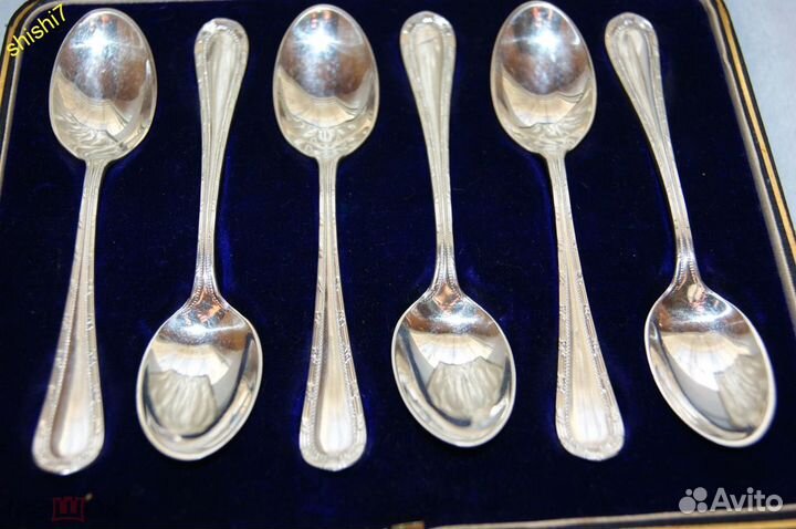 Набор ложки чайные серебро 925 англия 1919г