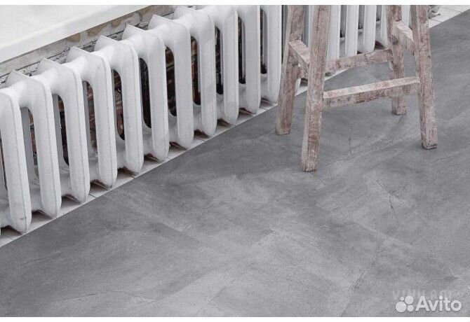 Виниловый ламинат ceramo vinilam stone Серый Бетон