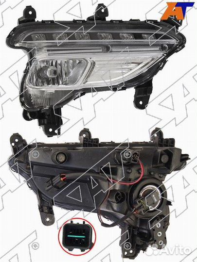 Противотуманная фара правая для Hyundai Santa Fe 3 2016-2018 426266