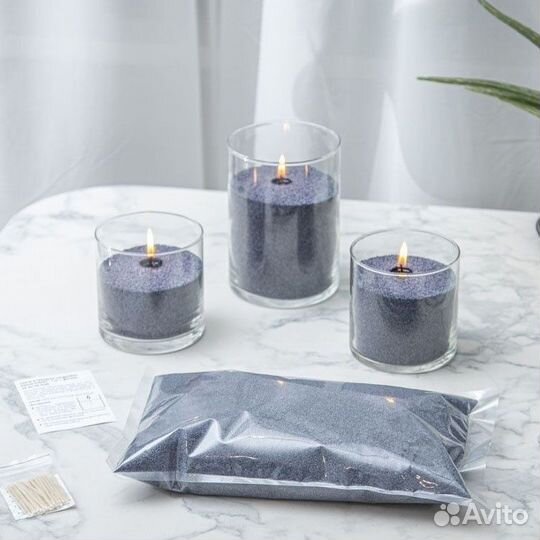 300 гр. Свечи насыпные Органика (фитиль, серый)