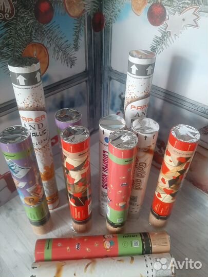 Хлопушки, конфити, пневмохлопушки)