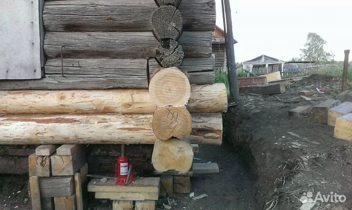 Замена венцов, подъем, выравнивание дома