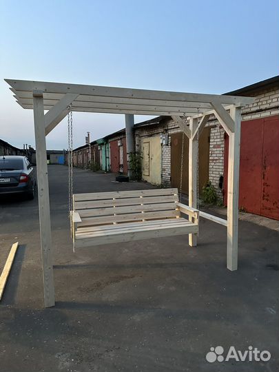 Качели деревянные