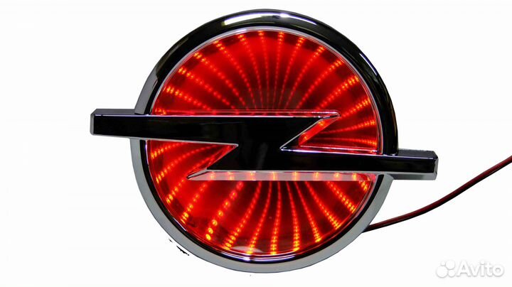 Светящиеся значки 3D opel 13,3*10,1 красный