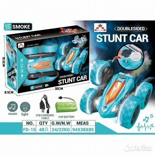 Машинка перевёртыш с подсветкой колёс