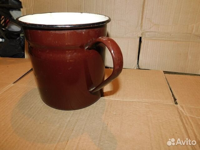 Большая, эмалированная кружка периода СССР